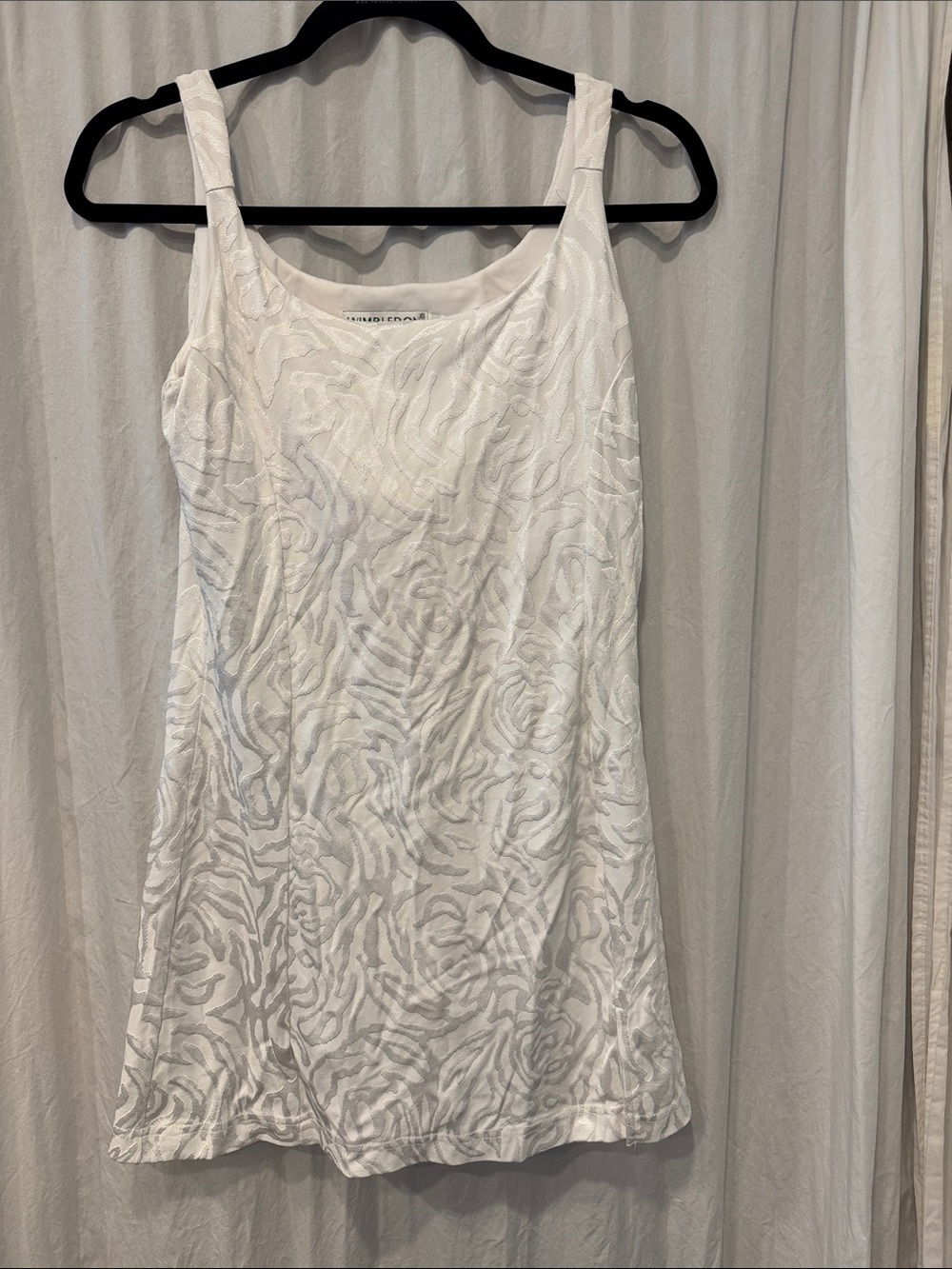 Wimbledon White Tennis Dress — Classic Tennis Logo
